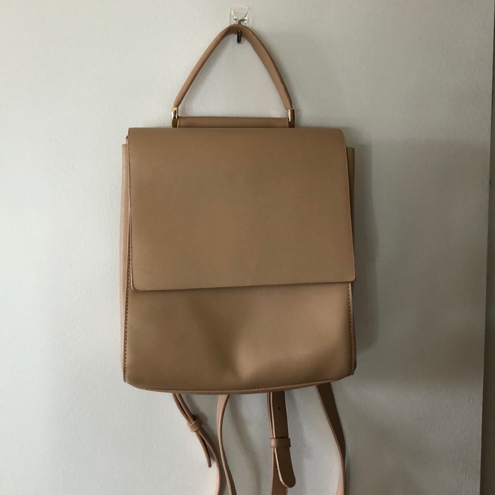 Nude beige small back pack